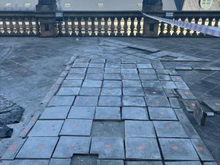 Oprava terasy a balkónů historické budovy Národního divadla